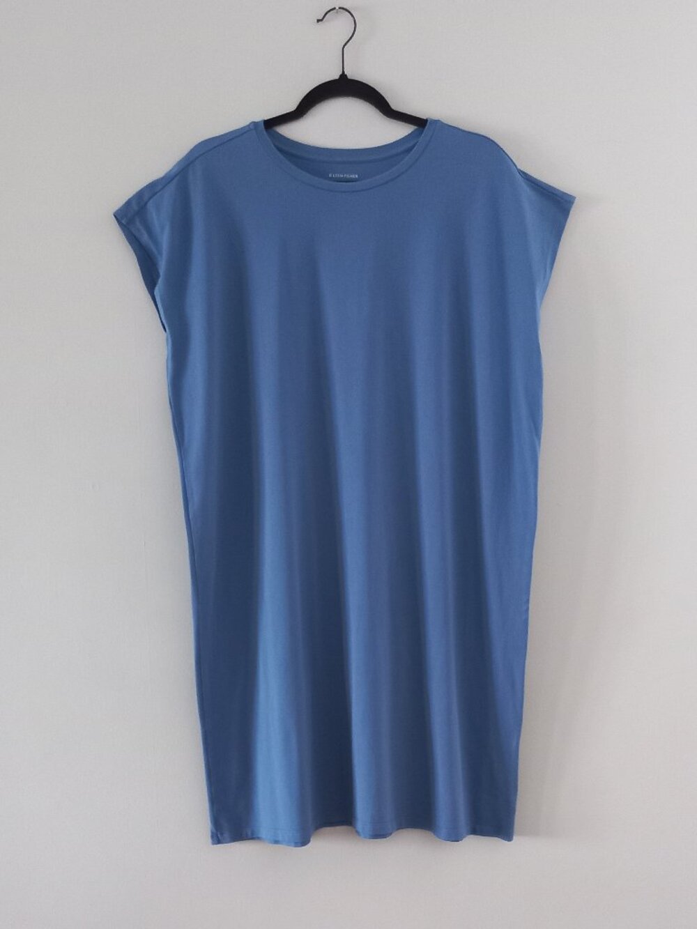 EILEEN FISHER cornflower blue sleeveless midi shift dress